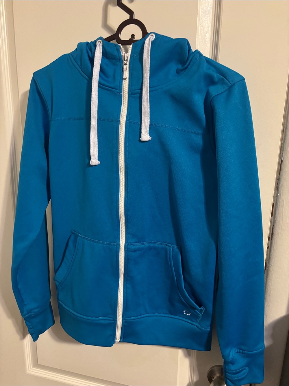 Empyre Teal Full-Zip Hoodie with White Drawcords